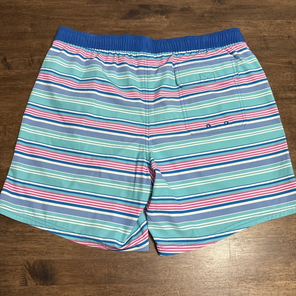Vineyard‎ Vines Swim Trunks Men Medium Striped Mesh Lined Shorts Stretch